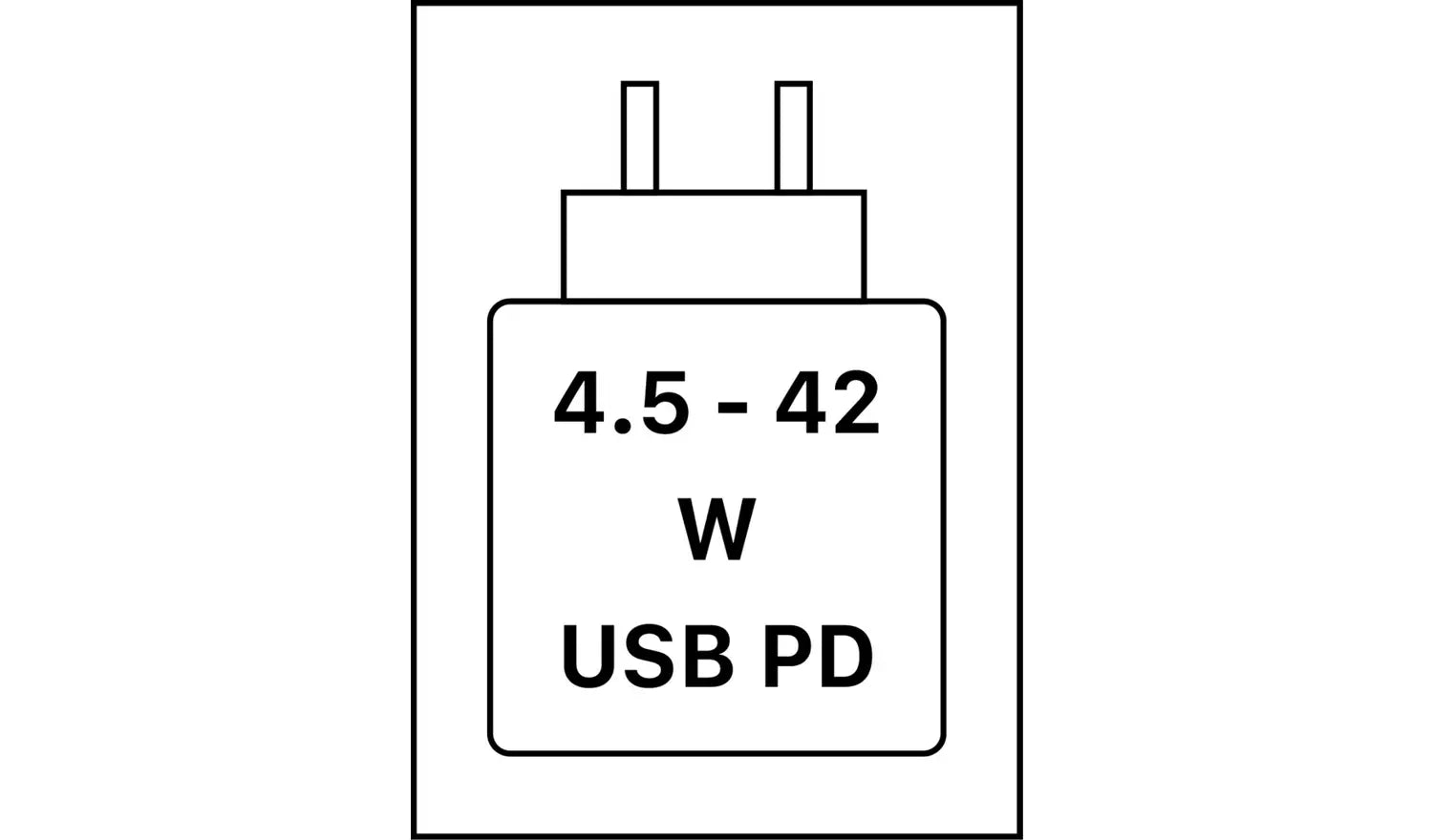 4.5–42 W USB PD charger icon