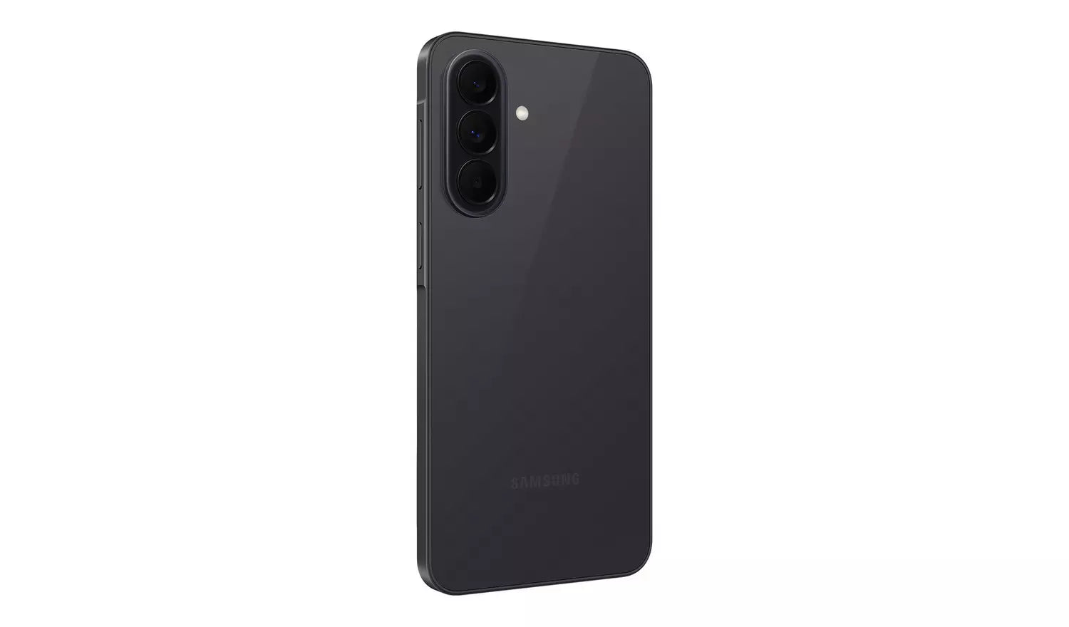 Galaxy A37 5G Charcoal back with triple camera cluster and flash