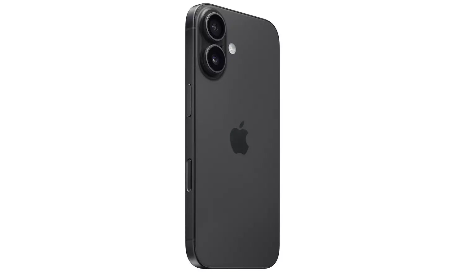 iPhone 16 128GB entsperrt – Schwarz, Rückseite mit Dual-Kamera und Apple-Logo