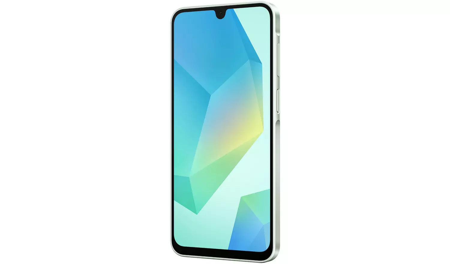 Galaxy A16 4G front view smartphone, blue-black, screen with notch