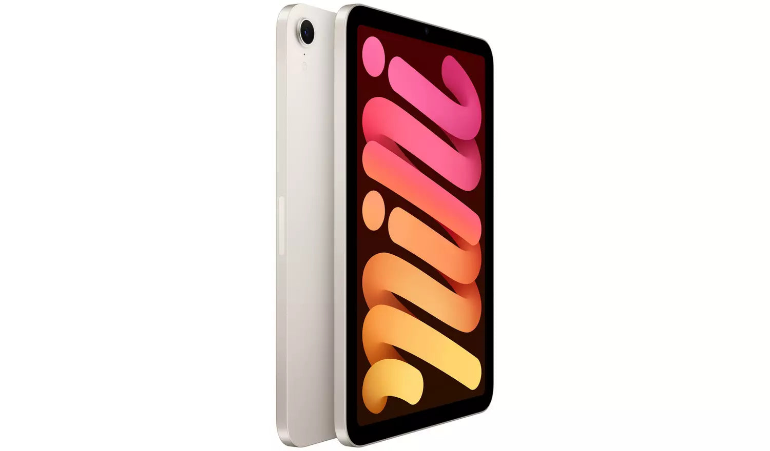 iPad mini tablet side view showing light back and thin profile