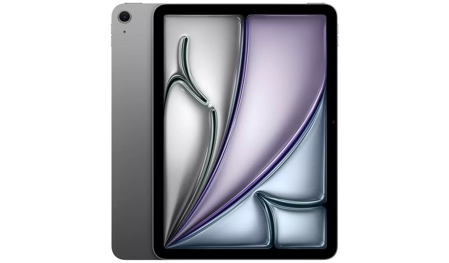 iPad Air 11-inch blue tablet front view with colorful display