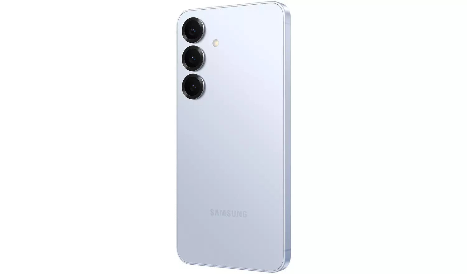 Galaxy S25 5G Smartphone in Blau, Rückansicht mit Kameramodul