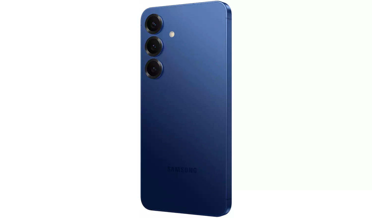 Blue Galaxy S25 5G back panel with triple camera array