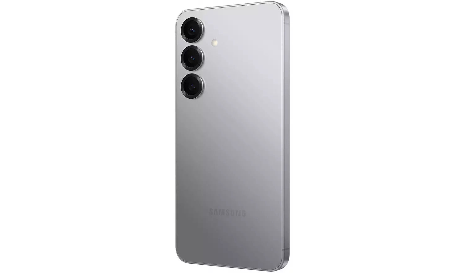 Blue smartphone back with triple rear cameras