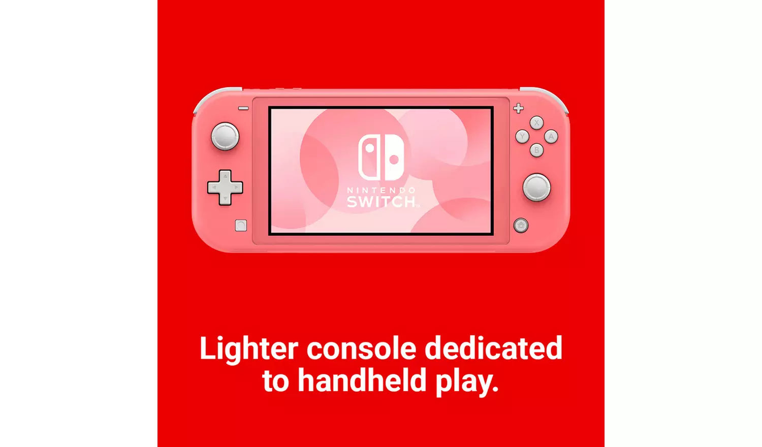 Nintendo Switch Lite handheld console with built-in screen and side controls