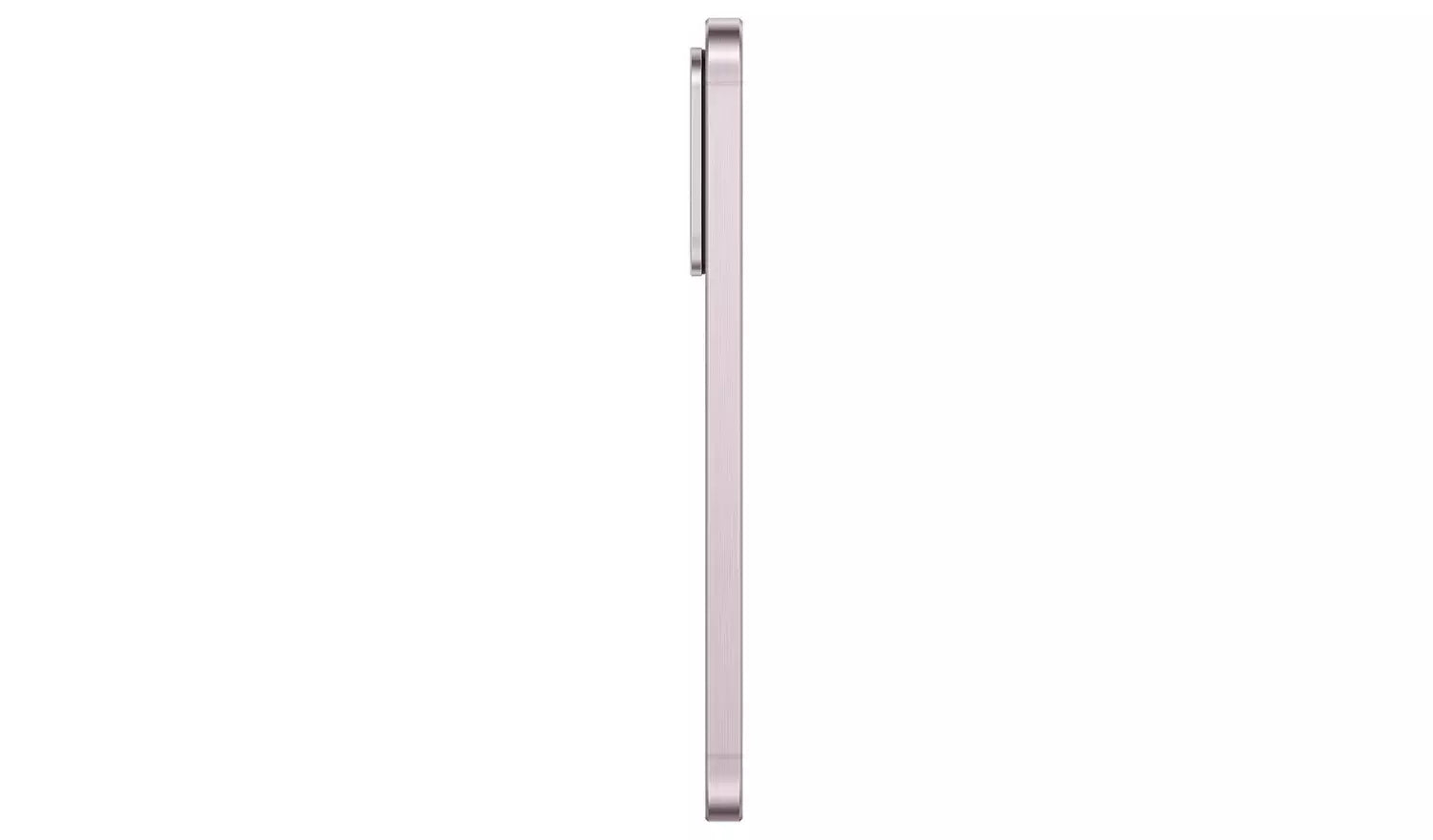 Pink Samsung Galaxy A56 5G side view showing buttons and slim profile