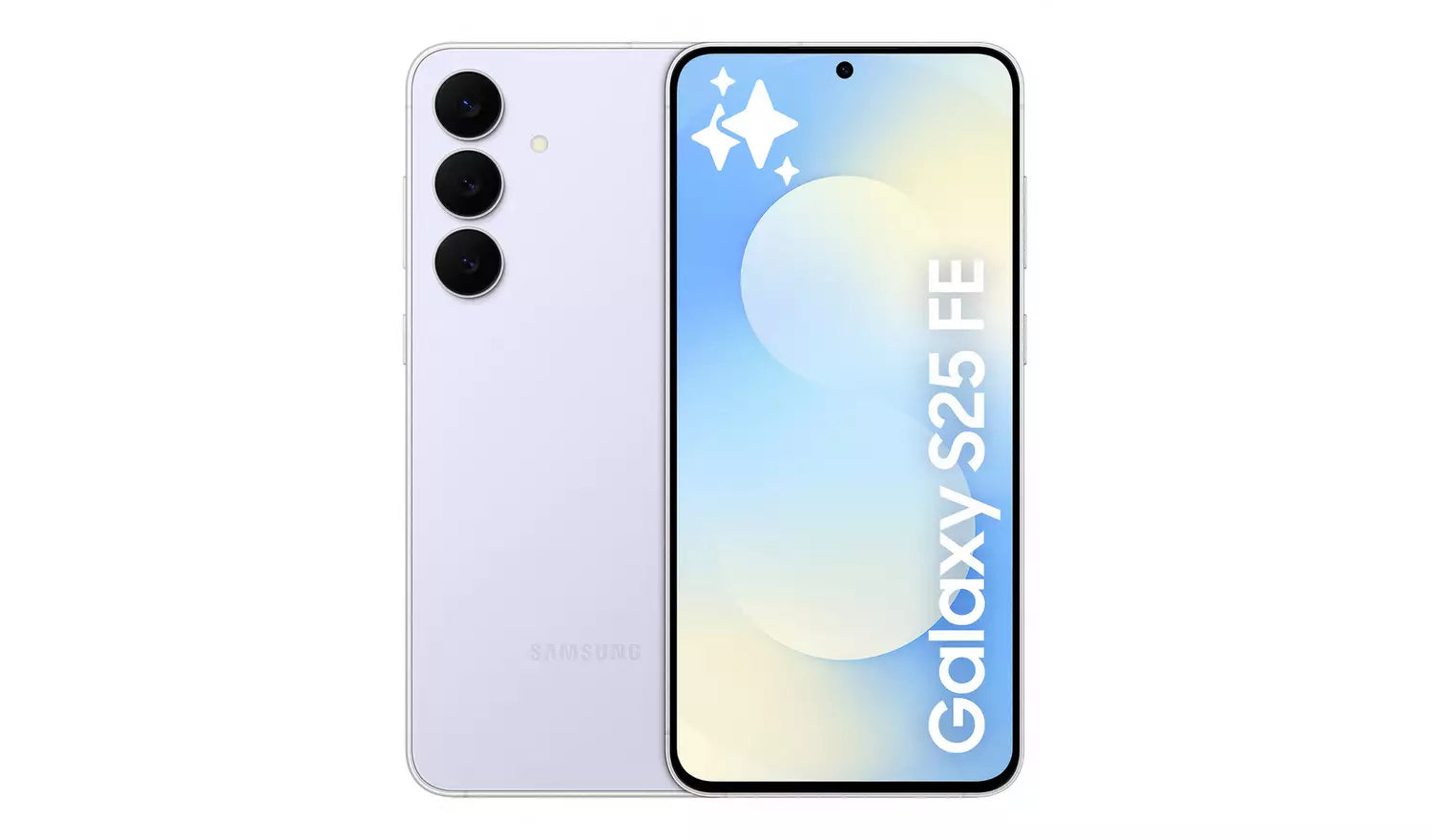 Galaxy S25 FE 5G 256GB Icyblue phone, front display with Galaxy S25 FE branding