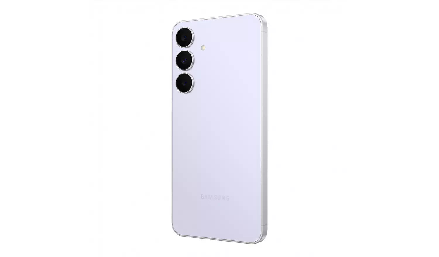 Galaxy S25 FE 5G Icyblue phone, back view with triple rear cameras