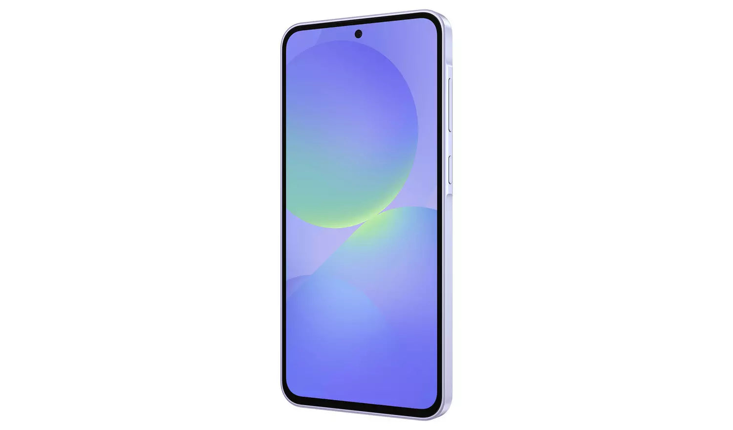 Smartphone front view with blue and green gradient display