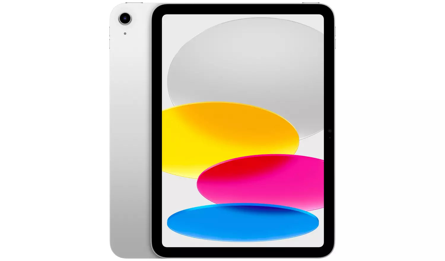 Pink 11-inch Wi‑Fi tablet, front view with colorful home-screen display