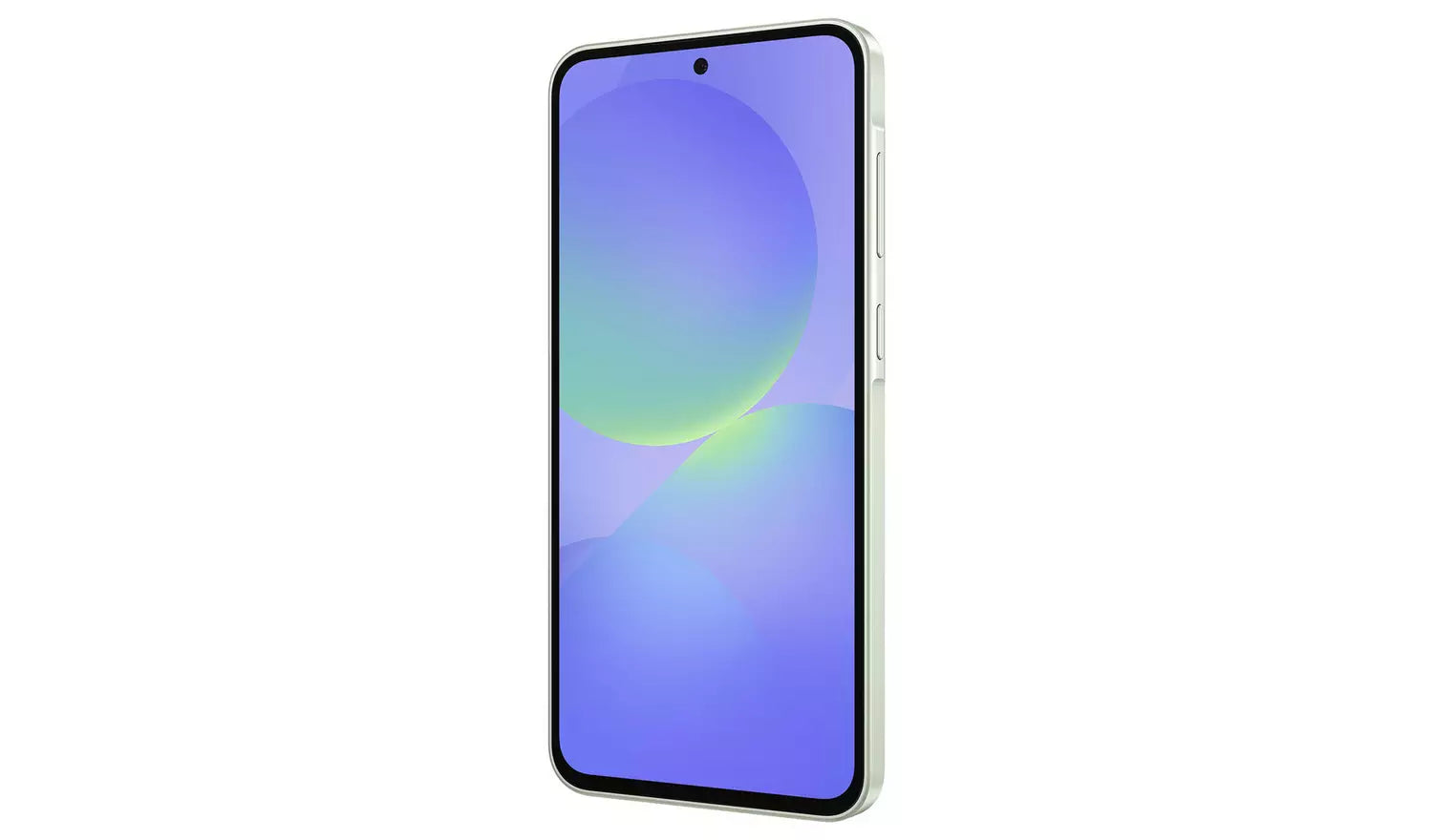 Galaxy A36 5G front view with colorful abstract home screen