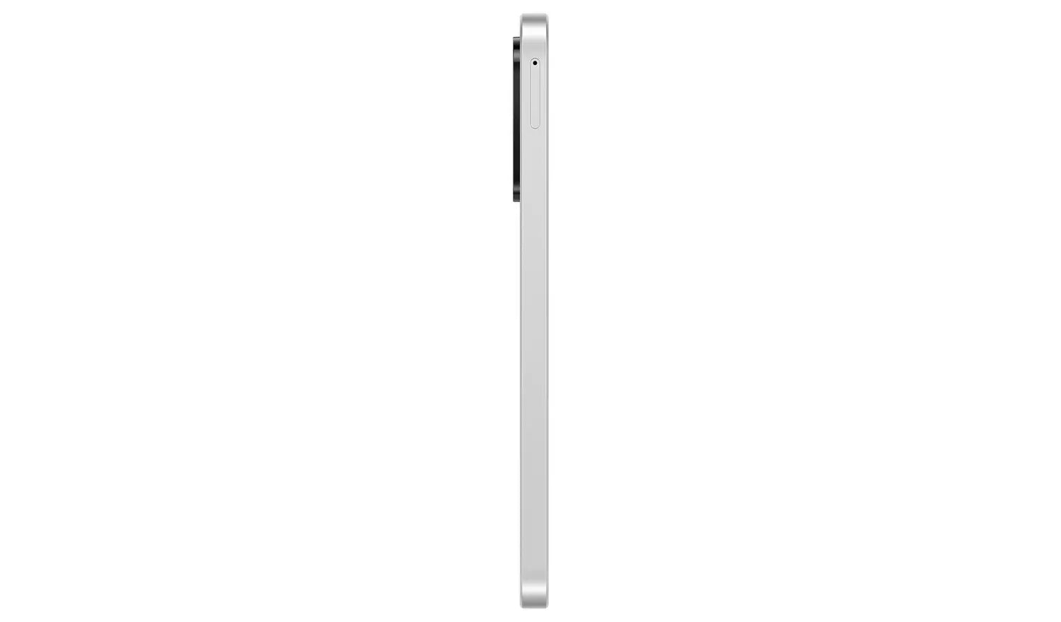 Slim white smartphone side profile
