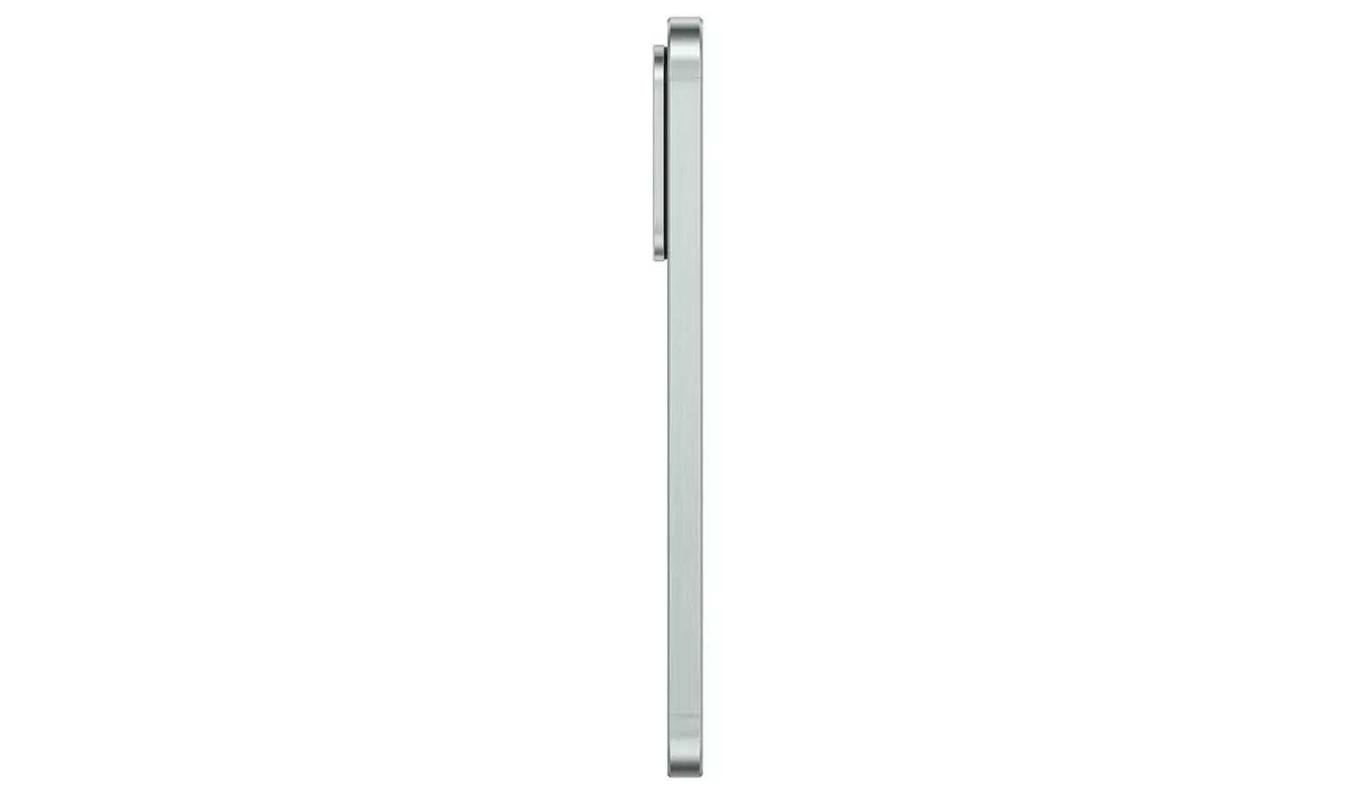Side profile of light grey smartphone with side buttons