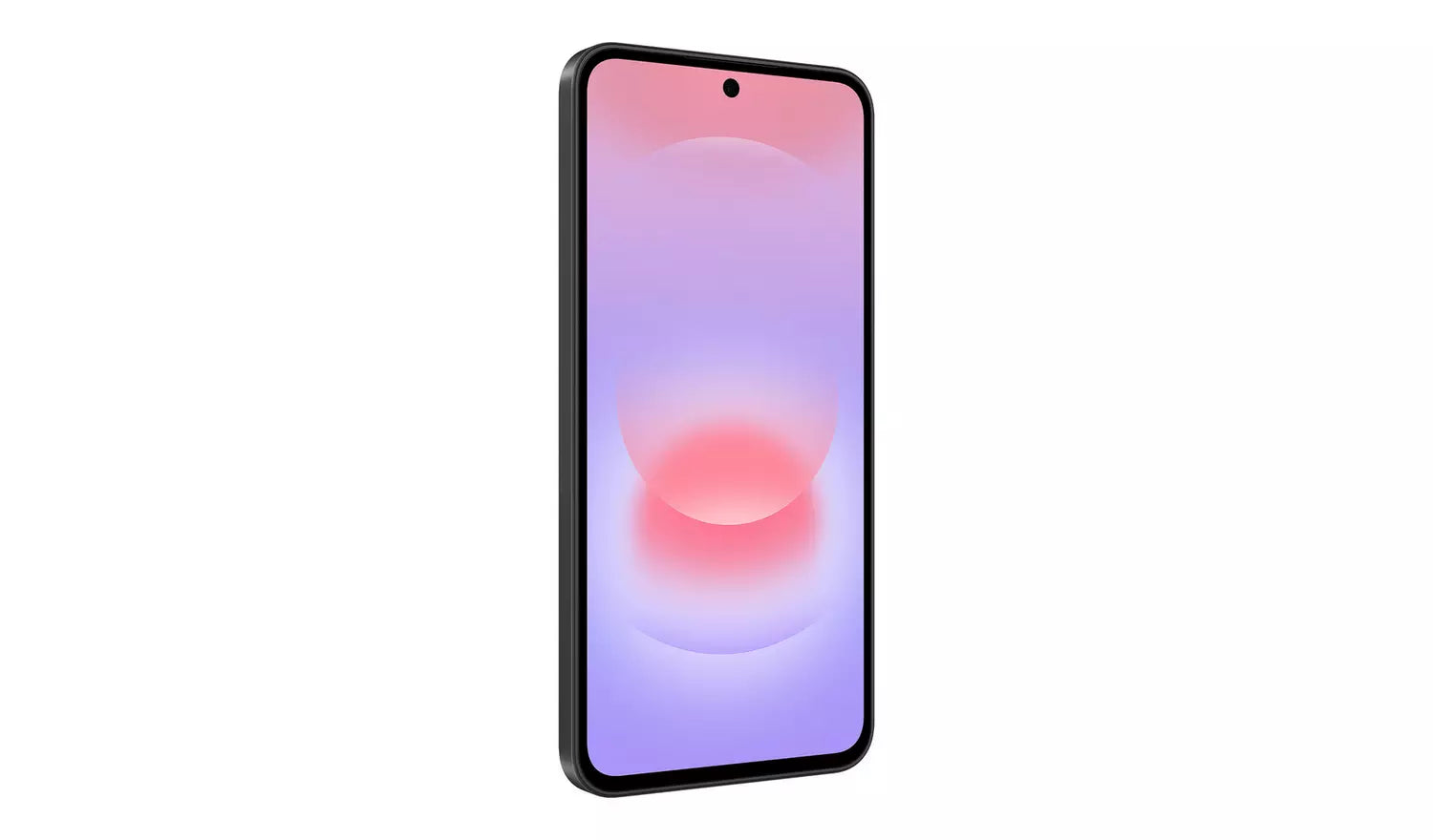 Charcoal Galaxy A37 5G smartphone front view with home-screen display