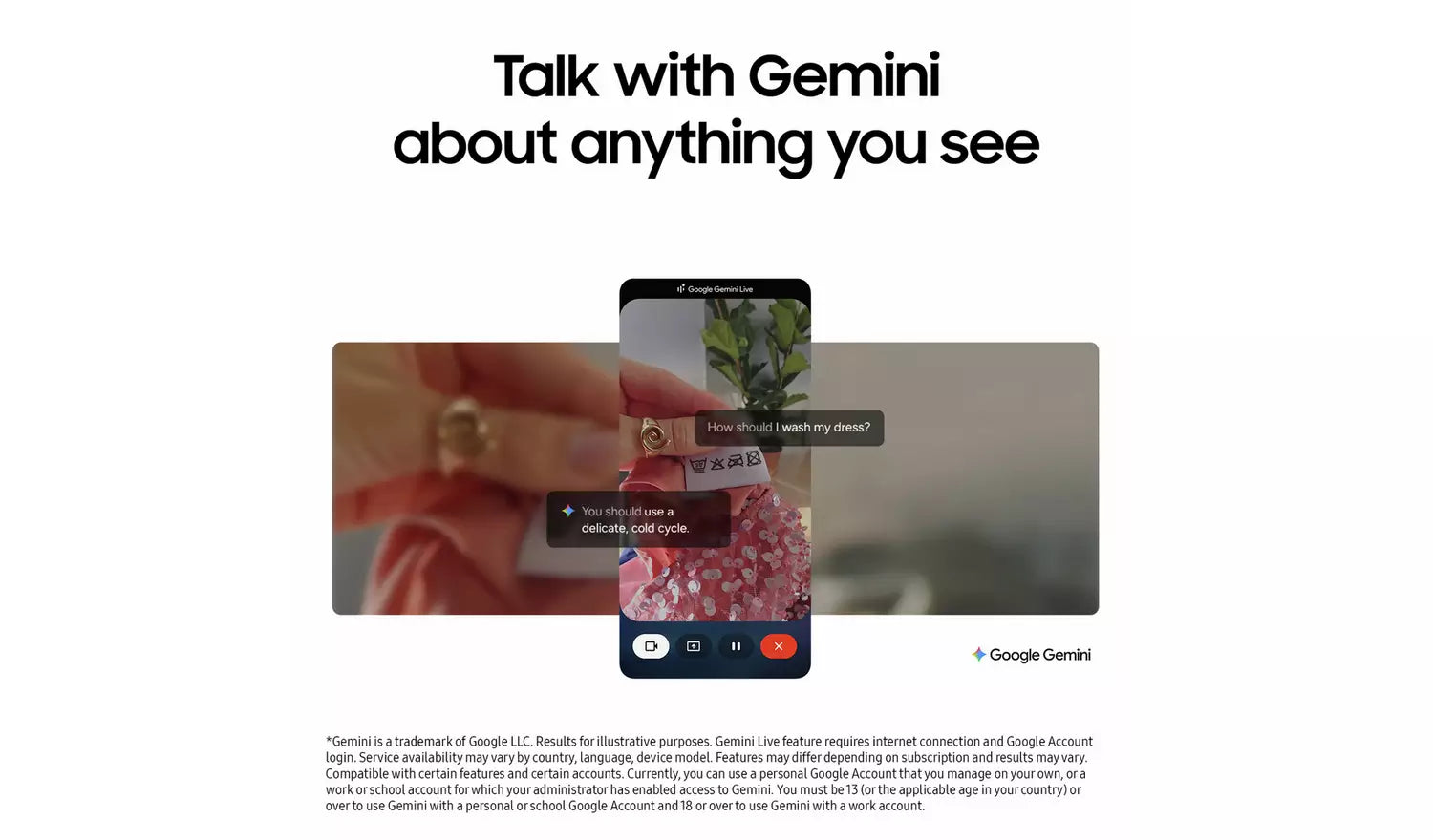 Galaxy A17 4G AI smartphone with Gemini chat on screen, blue back visible