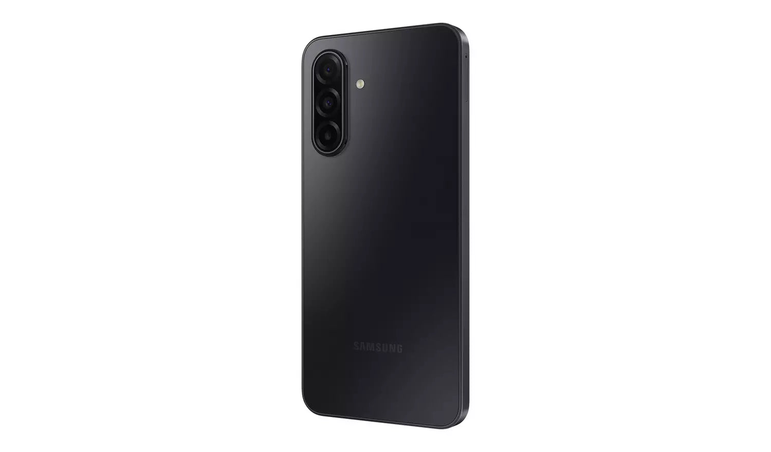 Black Galaxy A17 5G smartphone rear with triple camera array