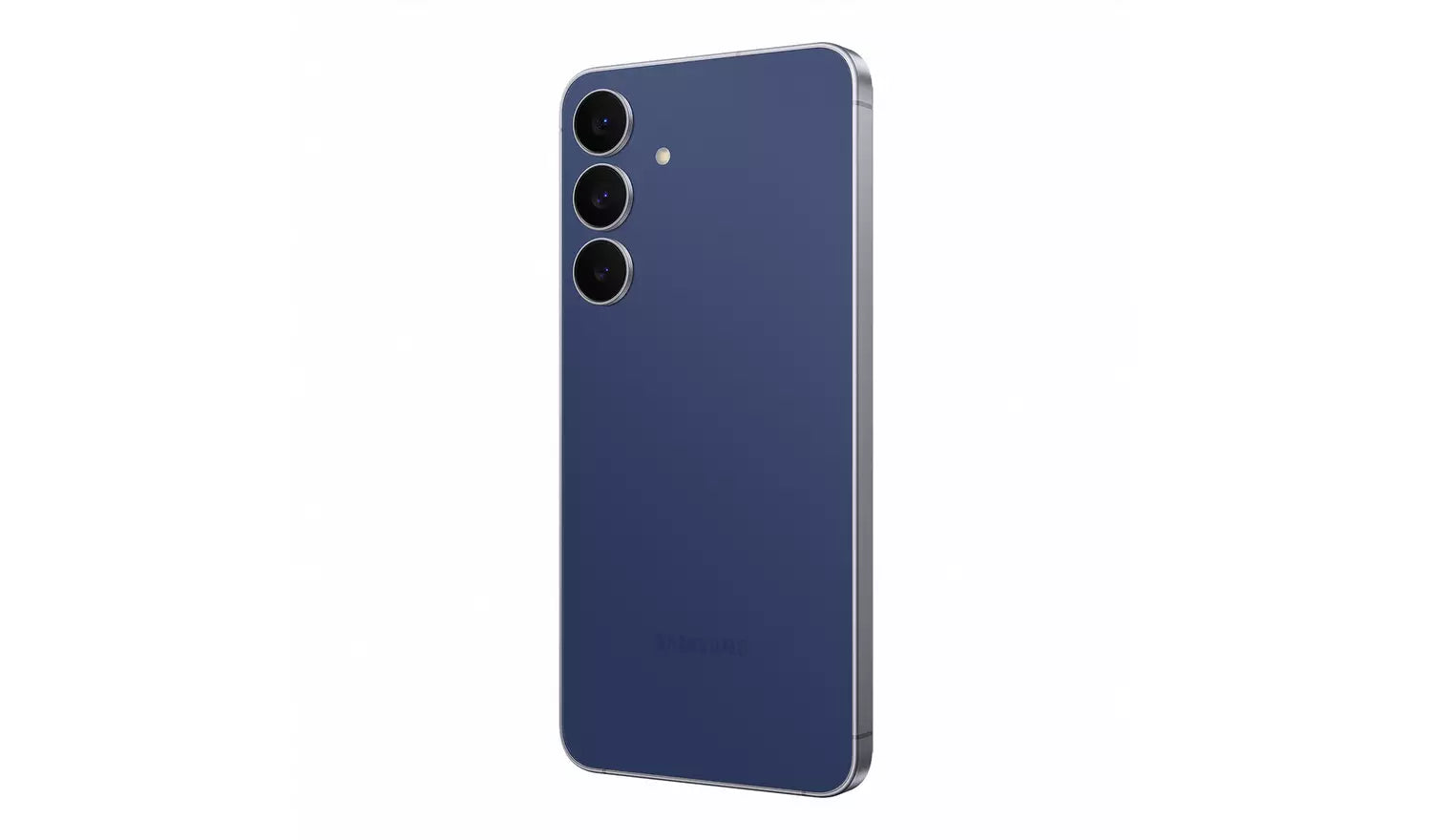 Galaxy S25 FE 5G icyblue smartphone back with triple-camera module in top-left corner