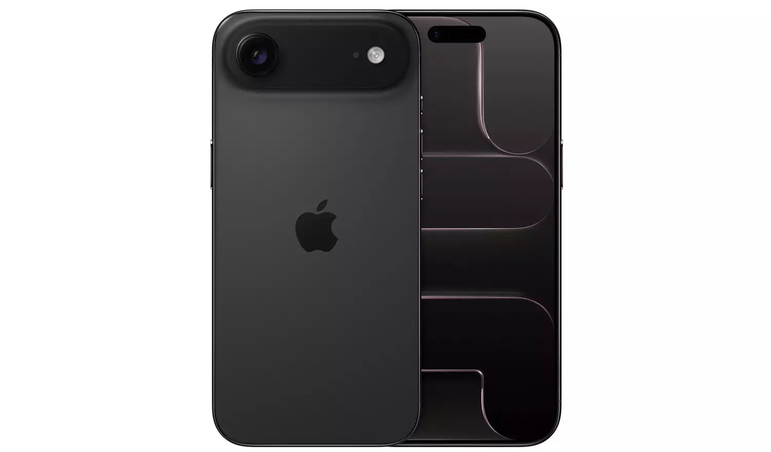 iPhone Air 5G mobile phone in Space Black, back and front shown