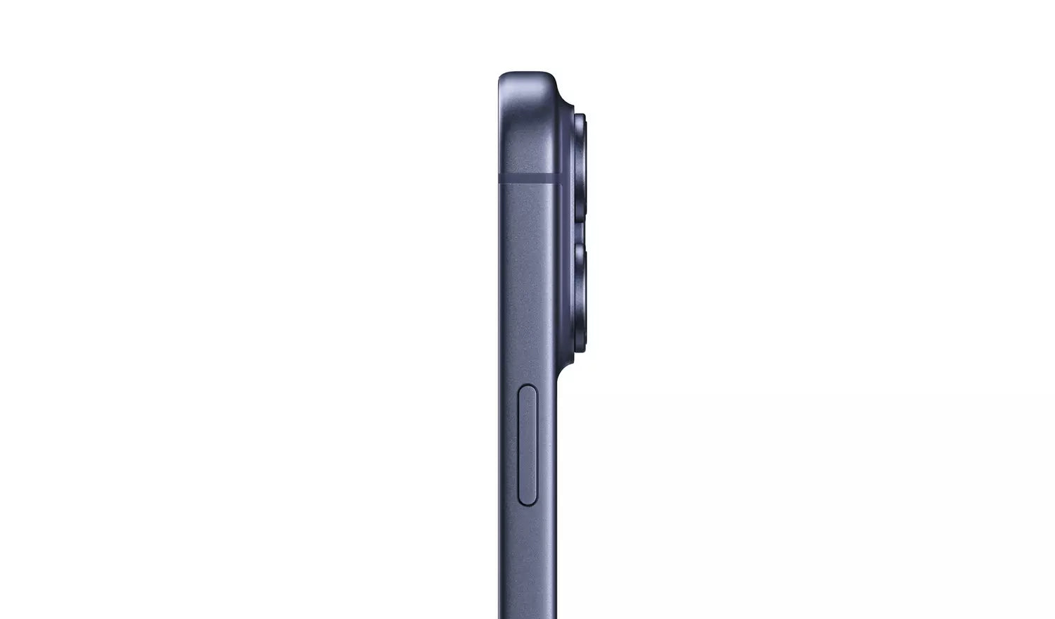 iPhone 17 Pro Max side profile, dark blue frame (256GB)