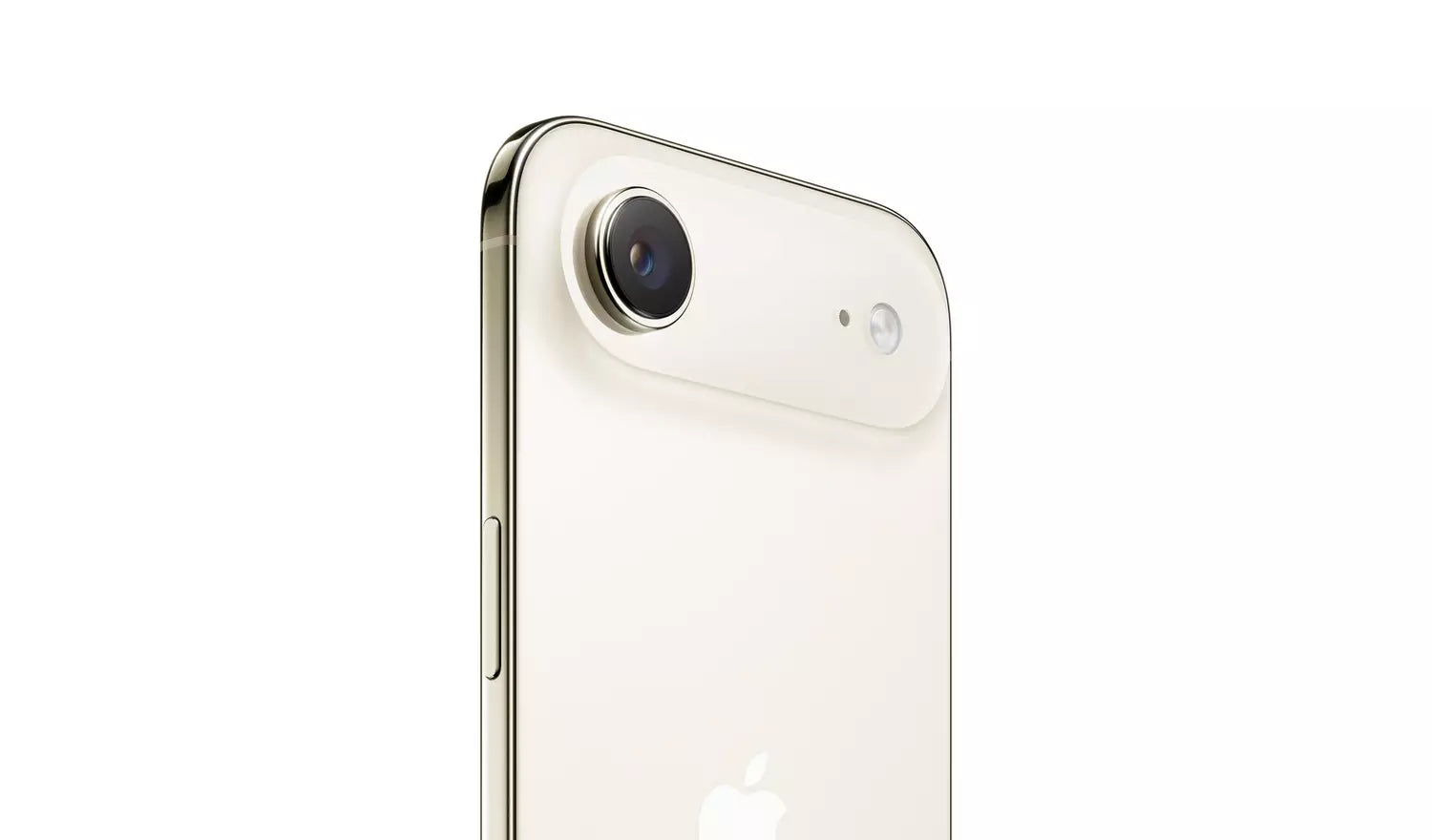 White smartphone rear with dual camera lens close-up