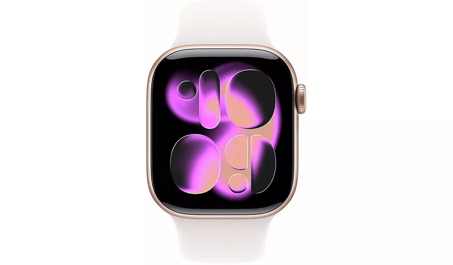 Apple Watch Series 11, 42 mm: Purple-Fog-Sportarmband (M/L), Seitenansicht