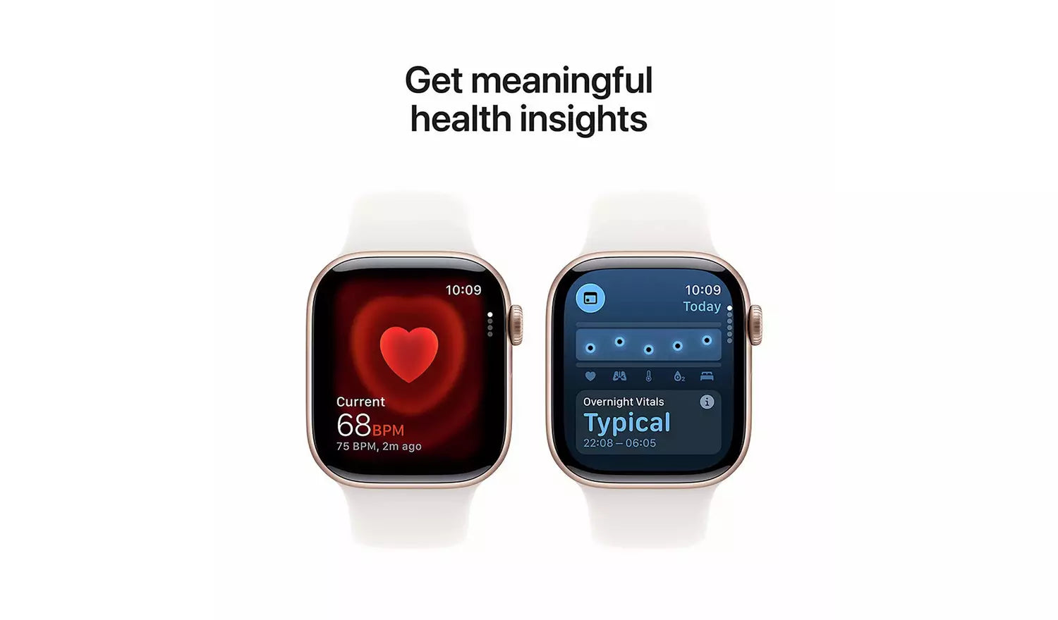 Apple Watch Series 11, 42 mm mit Sportarmband, Gesundheits-Ansicht mit Herzfrequenz
