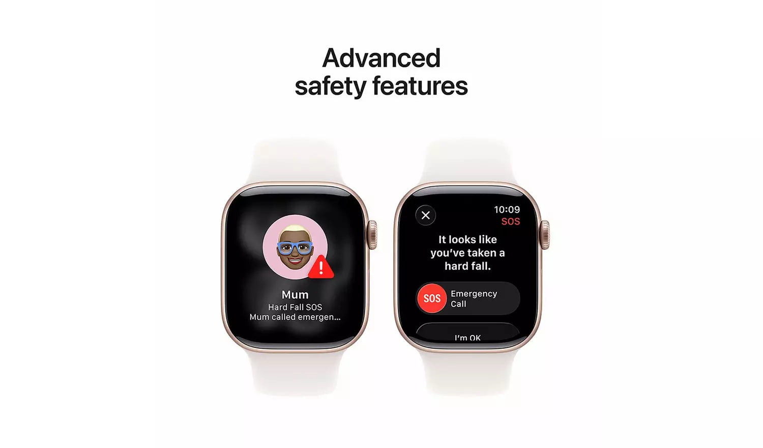 Apple Watch Series 11, 42 mm mit Sportarmband, SOS-Notruf-Display und Notfallhinweis