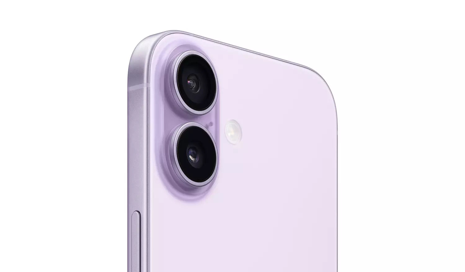 Lavendel iPhone 17 Rückkamera-Modul: zwei Linsen und Blitz