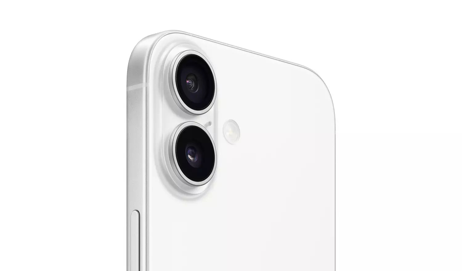 iPhone 17 5G (White) Rückseite im Detail mit Dual-Kamera und LED-Blitz