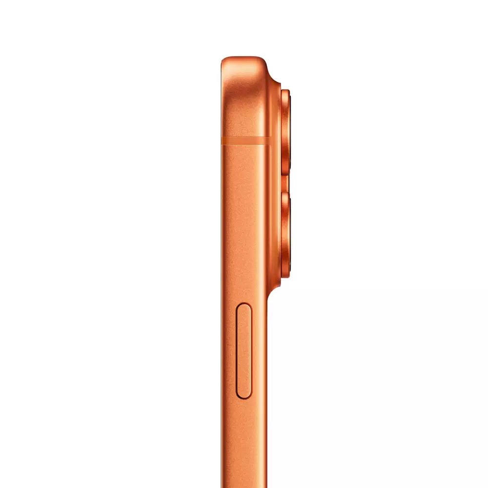 iPhone 17 Pro Max side profile with orange metal edge