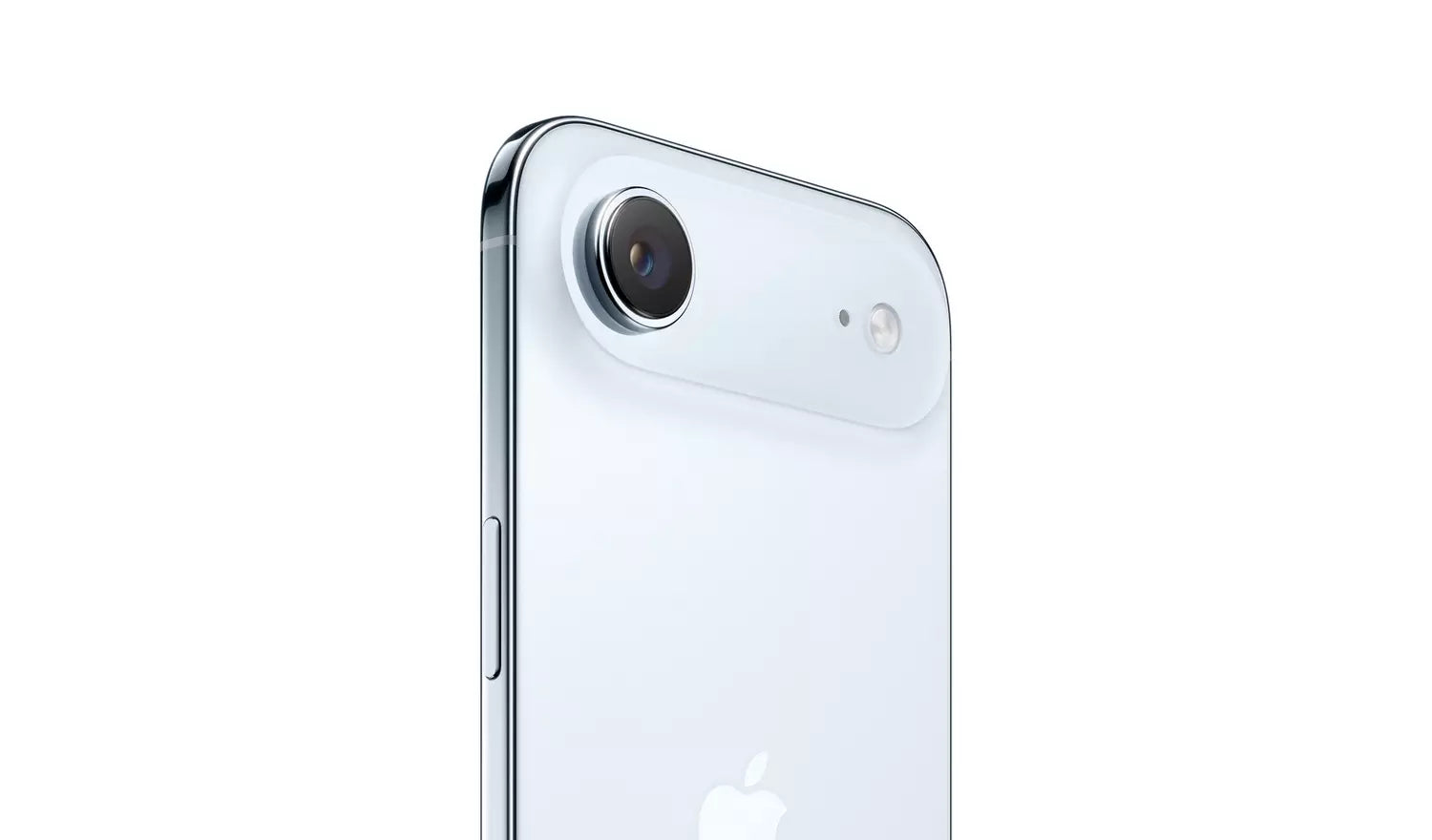 iPhone Air back view with single camera and glossy light finish