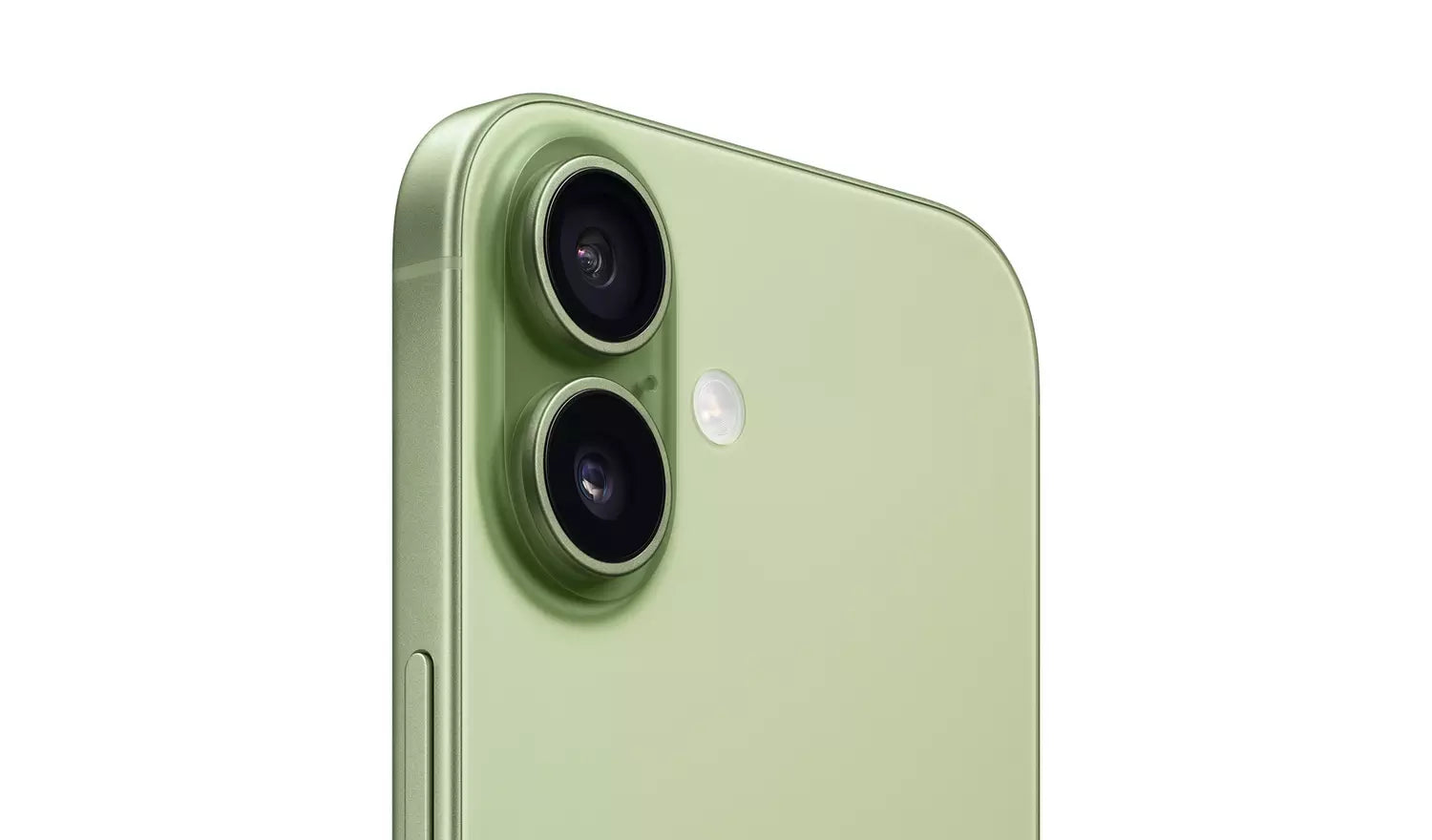 iPhone 17 5G 256GB in Sage—back view with dual cameras and flash