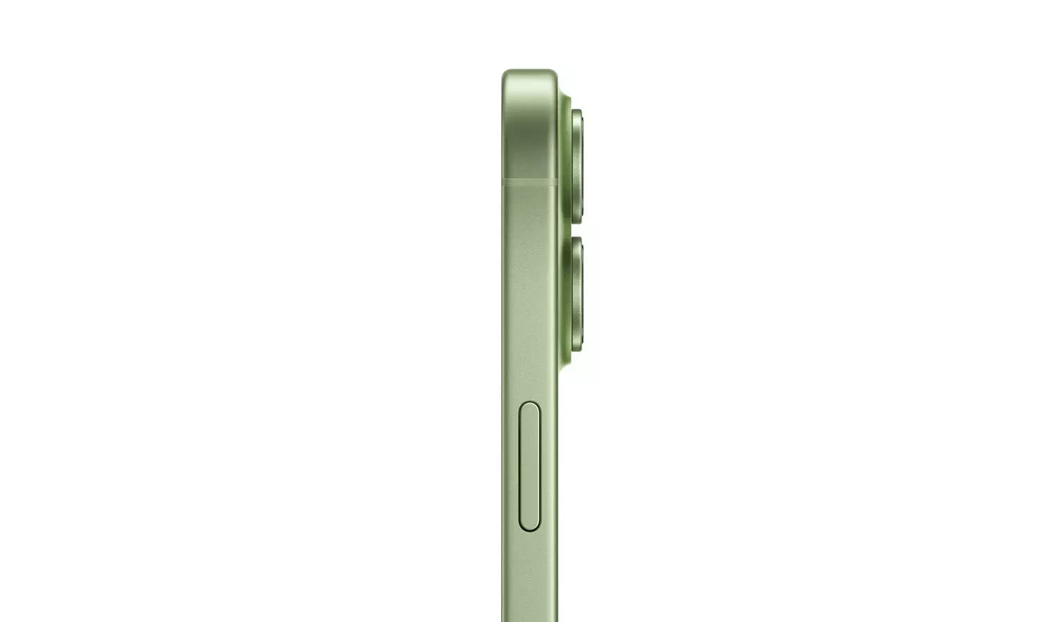 iPhone 17 5G 256GB in Sage—side profile with power and volume buttons