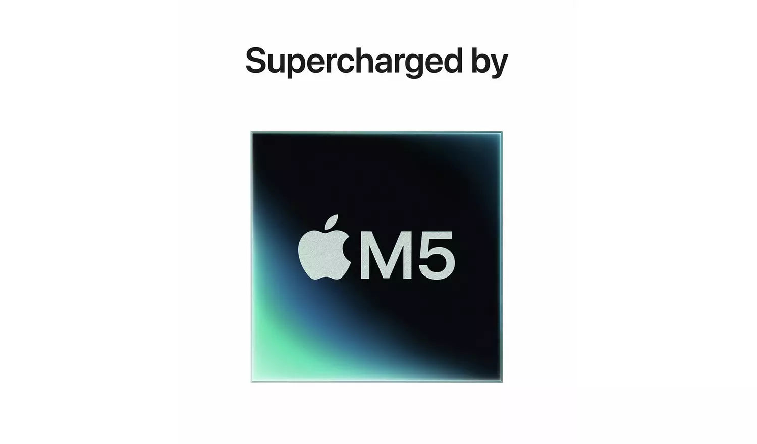 M5 chip logo graphic on display