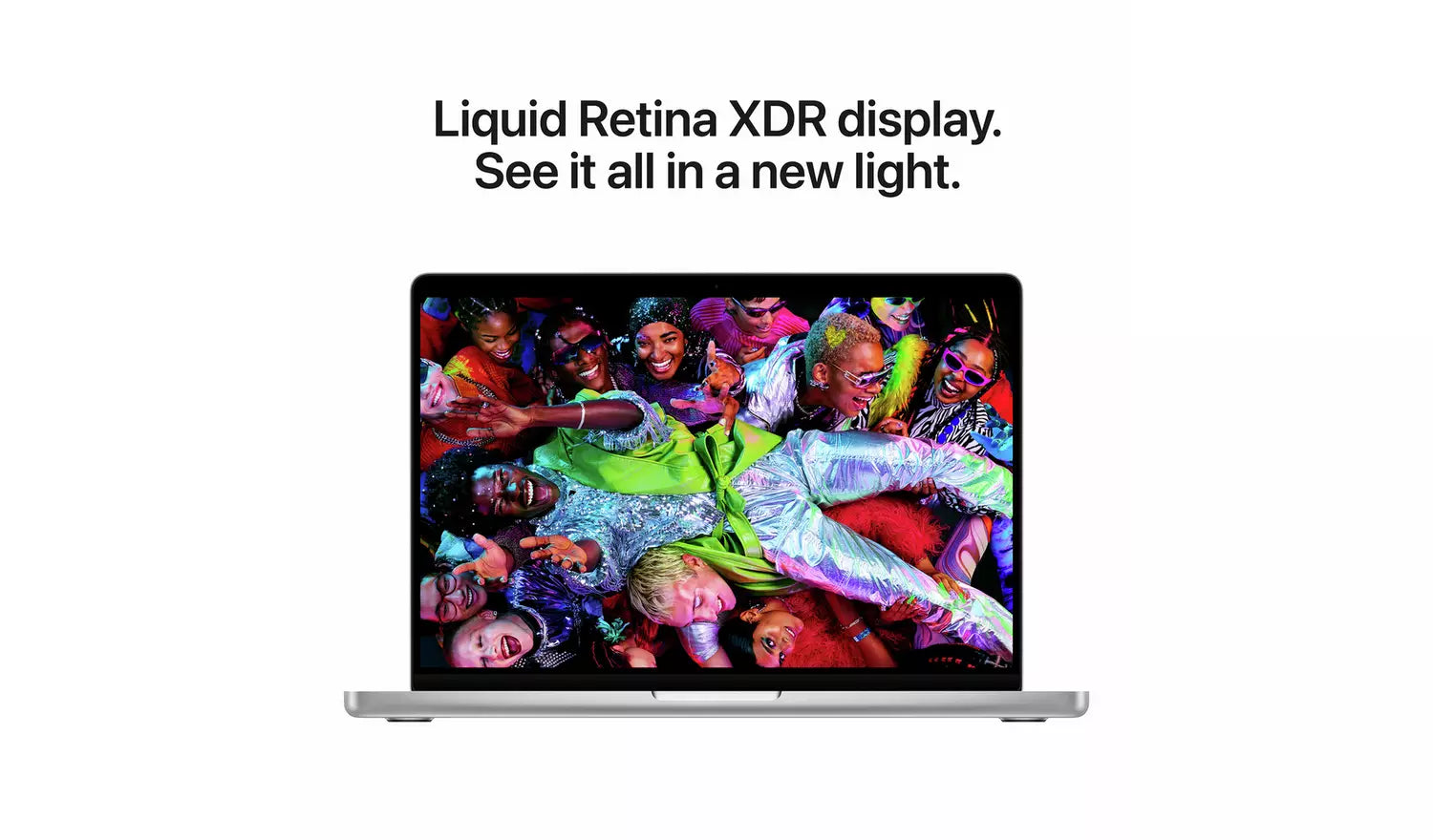 MacBook Pro Liquid Retina XDR display with colorful scene