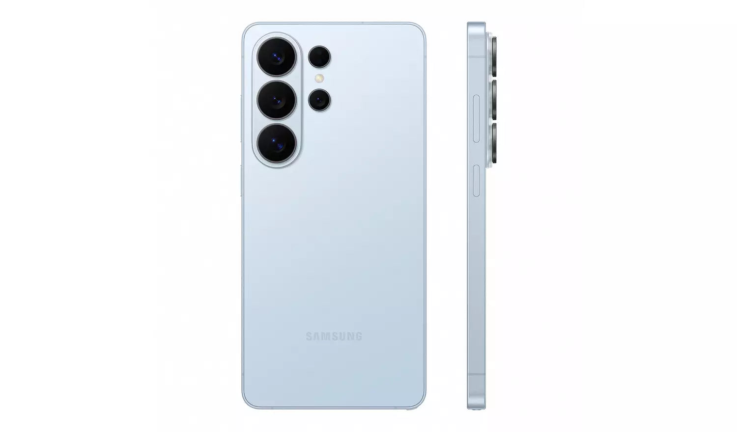 Galaxy S26 Ultra back view with triple camera and side button profile