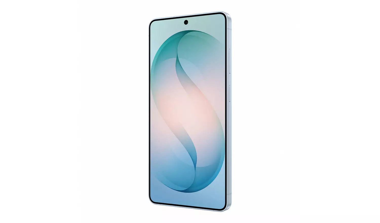 Galaxy S26 Ultra front view with teal-blue abstract wallpaper