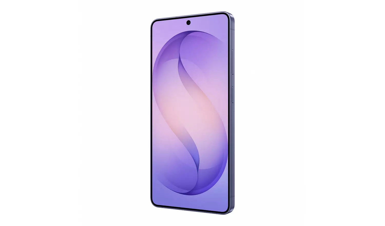 Smartphone-Vorderseite in Violett mit abgerundeten Kanten