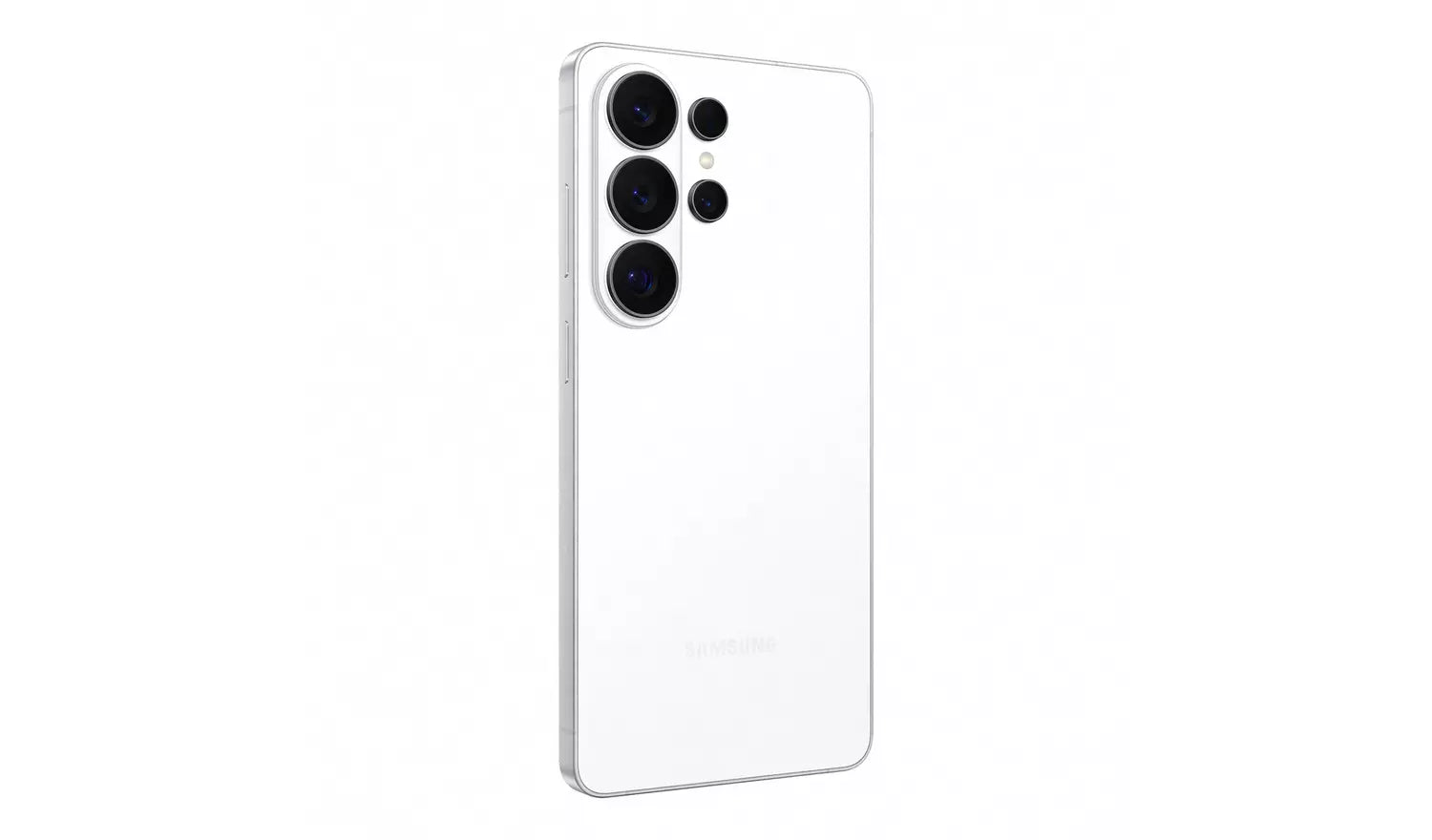 Galaxy S26 Ultra back view with triple camera and matte light finish