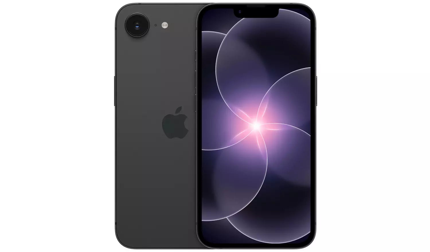 iPhone 17e 5G Smartphone, Schwarz, Frontansicht mit Display