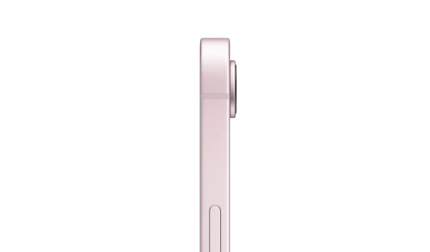 Pink smartphone side view with button cutouts