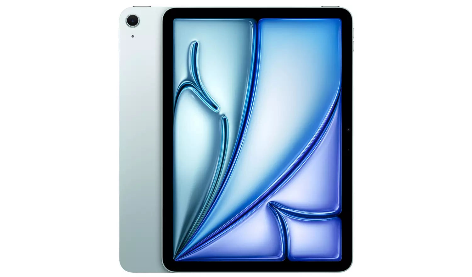 iPad Air 11-inch Blue front view with home-screen display