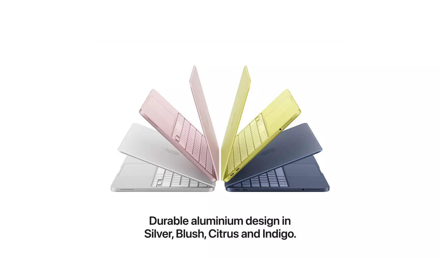MacBook Neo Aluminium-Laptops in Silver, Citrus, Blush und indigo (mehrere Farben)