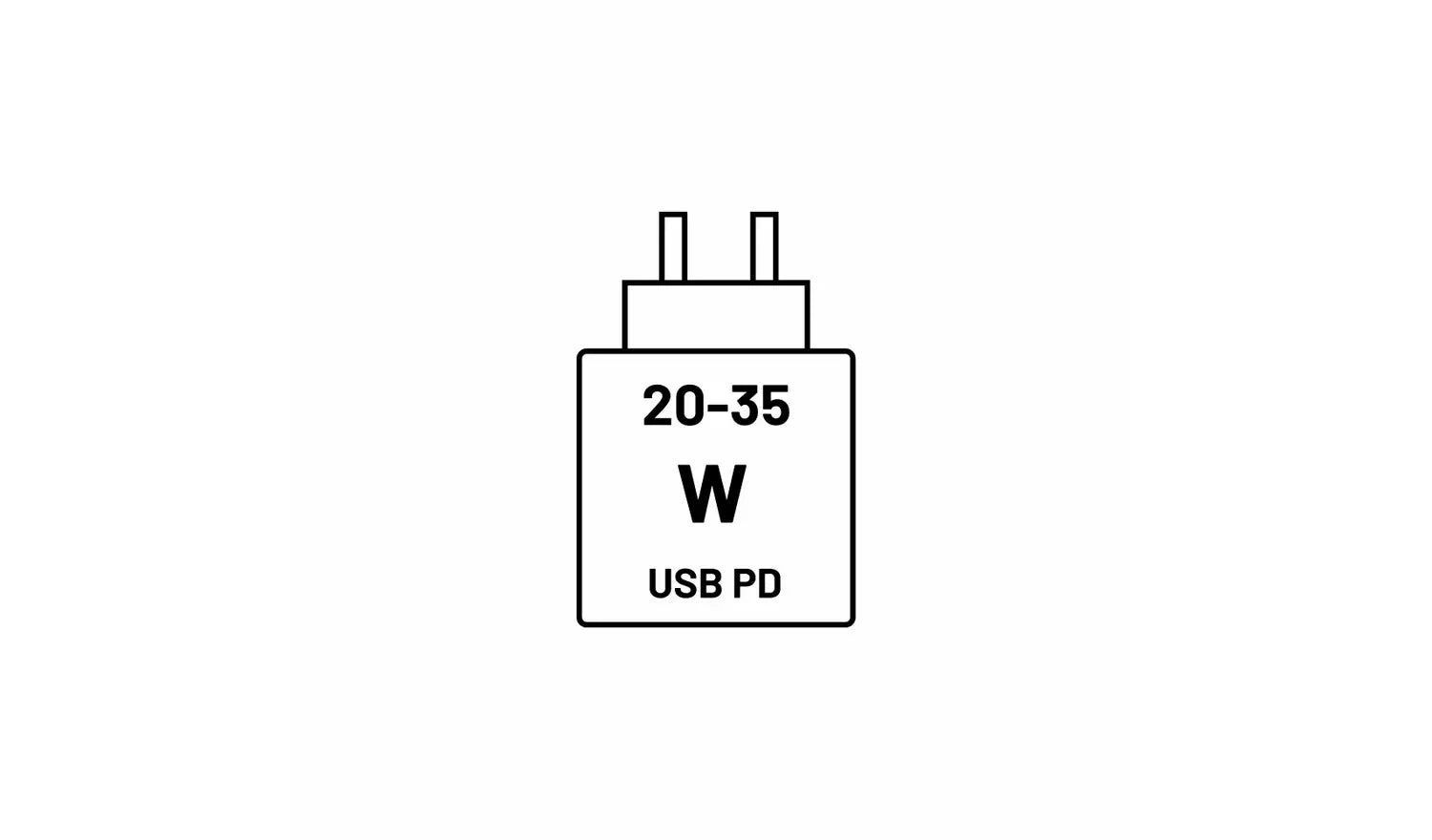 20–35W USB PD charger plug icon