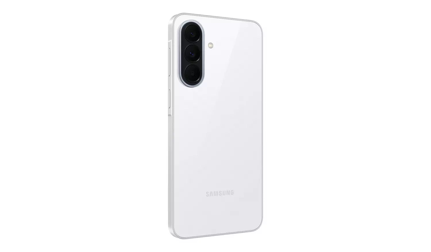 Smartphone Galaxy A37 5G con parte trasera blanca y controles laterales