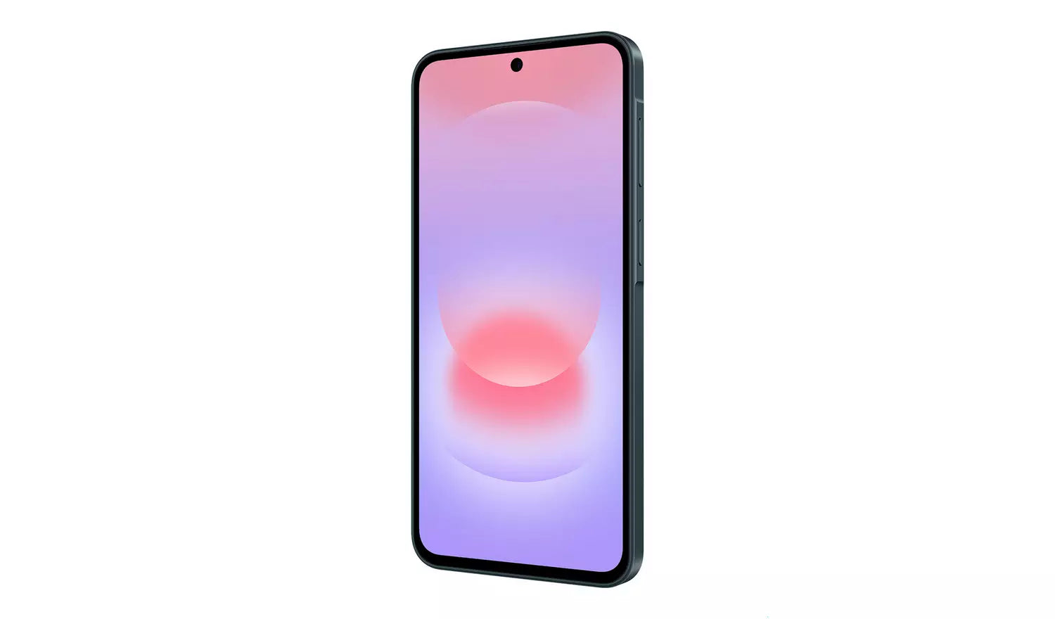 Galaxy A37 5G Charcoal front view, curved edges and punch-hole camera