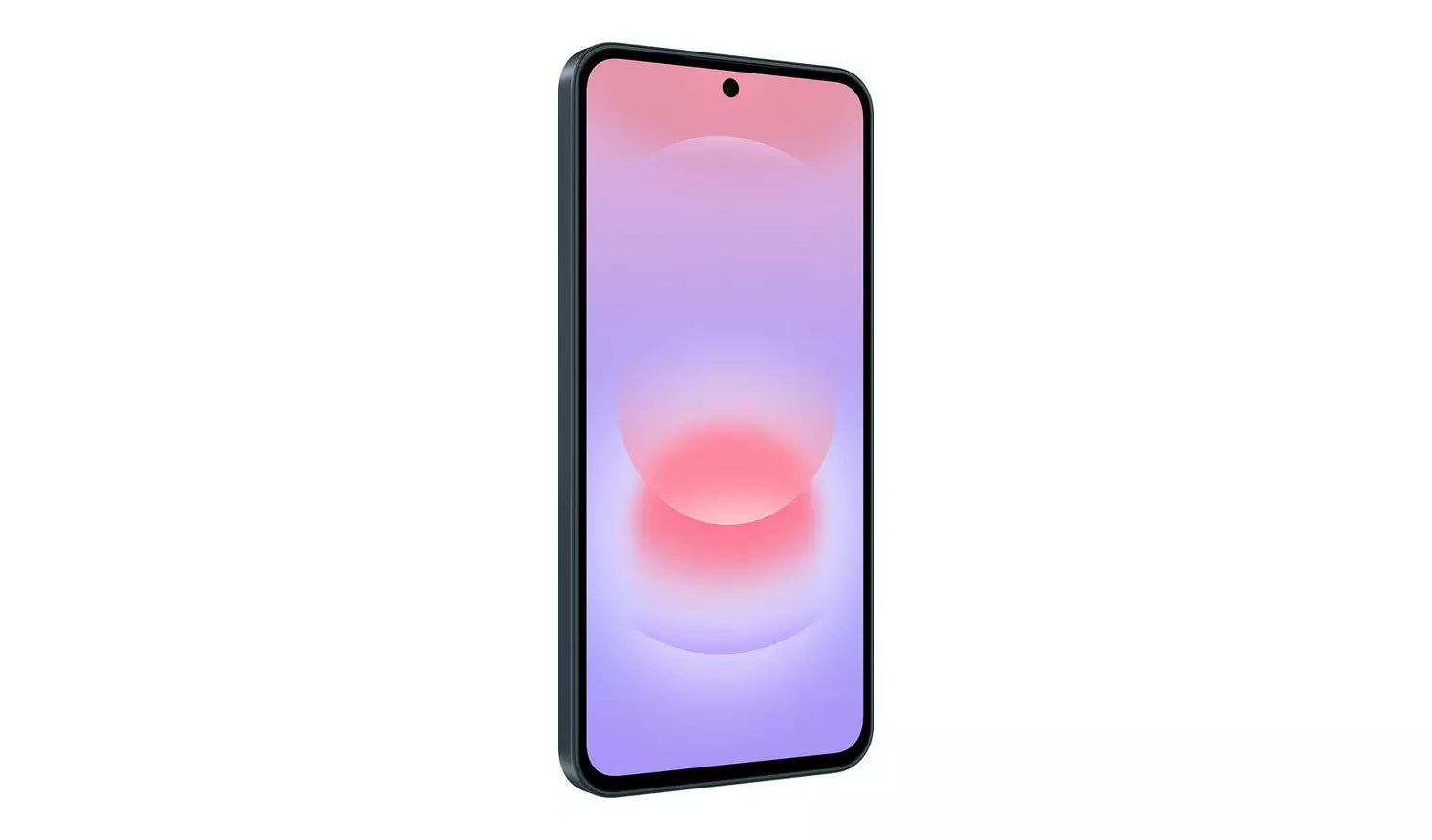 Galaxy A37 5G Charcoal front view with red and purple abstract screen