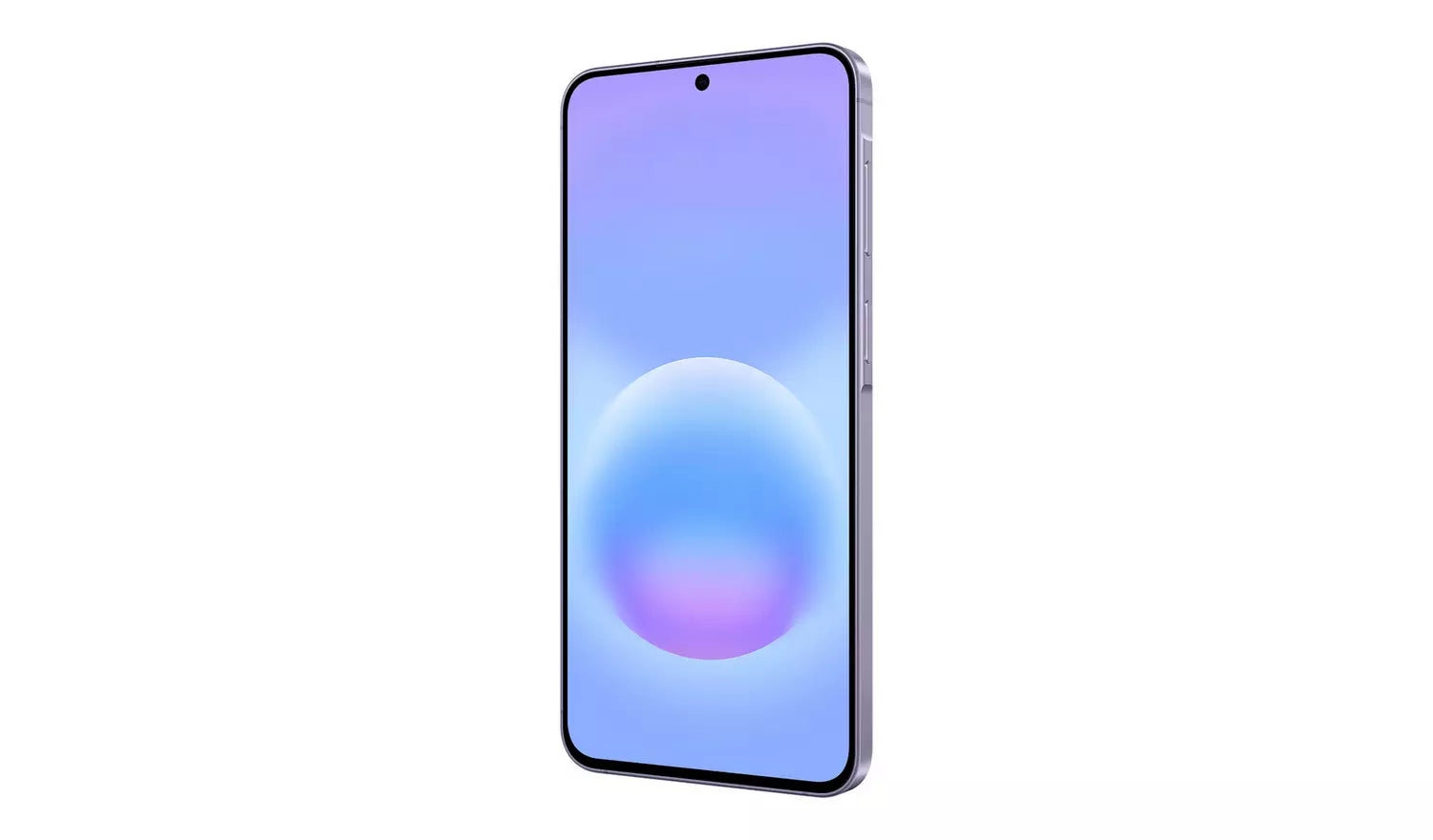 Galaxy A57 5G front view, Icyblue screen with circular wallpaper