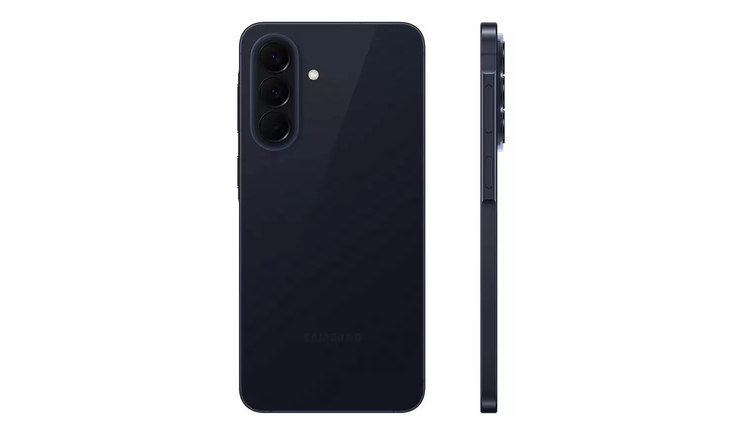 Galaxy A57 5G back and side, Navy color, dual camera module